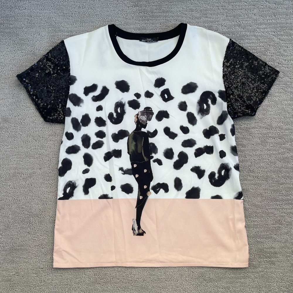 Zara Sequin Blouse - Women's Small
